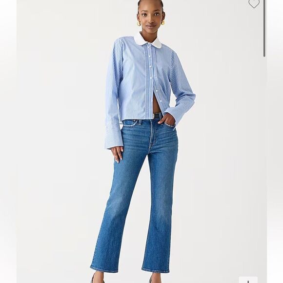 J. Crew 9" demi-boot crop jean in Wedgewood wash - Picture 1 of 5